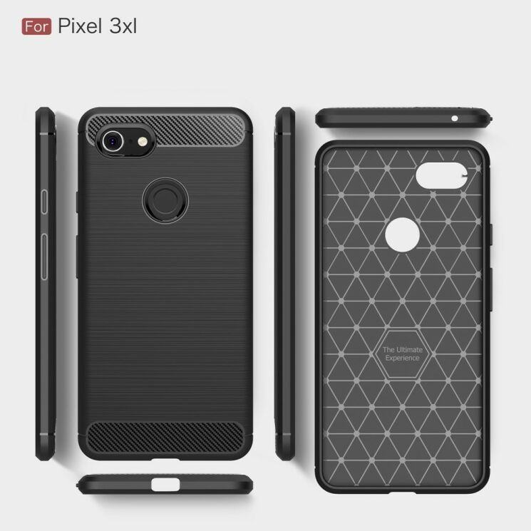 Защитный чехол UniCase Carbon для Google Pixel 3 XL - Dark Blue: фото 4 из 10
