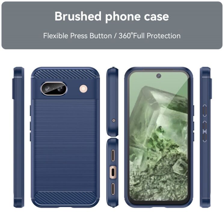 Защитный чехол UniCase Carbon для Google Pixel 8A - Black: фото 8 из 8