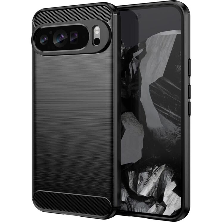 Защитный чехол UniCase Carbon для Google Pixel 9 Pro XL - Black: фото 1 из 8