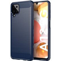 Защитный чехол UniCase Carbon для Samsung Galaxy A12 (A125) / A12 Nacho (A127) - Blue: фото 1 из 10