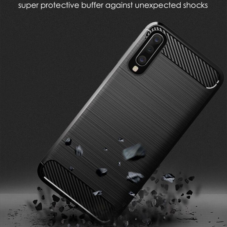 Защитный чехол UniCase Carbon для Samsung Galaxy A50 (A505) / A30s (A307) / A50s - Black: фото 5 из 7