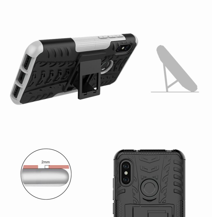Противоударный чехол UniCase Hybrid X для Xiaomi Redmi 6 Pro / Mi A2 Lite - Black: фото 10 из 14