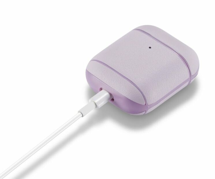 Защитный чехол UniCase Leather Cover для Apple AirPods 1 / 2 - Pink: фото 10 из 14