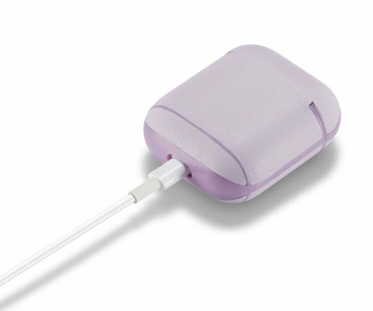 Защитный чехол UniCase Leather Cover для Apple AirPods 1 / 2 - Pink: фото 11 из 14