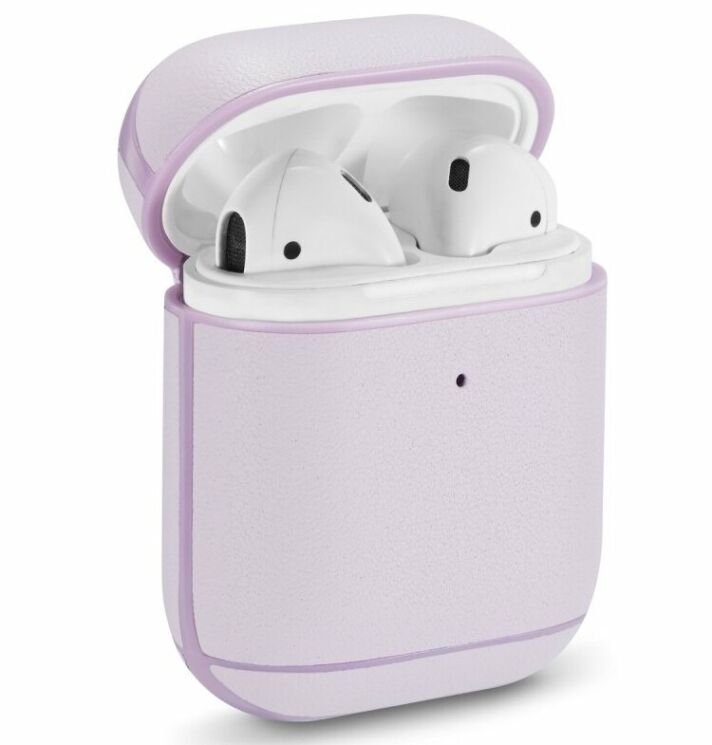 Защитный чехол UniCase Leather Cover для Apple AirPods 1 / 2 - Pink: фото 1 из 14