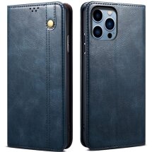 Защитный чехол UniCase Leather Wallet для Apple iPhone 16 Pro - Blue: фото 1 из 6