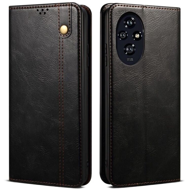Захисний чохол UniCase Leather Wallet для Honor 200 Pro - Black: фото 1 з 6