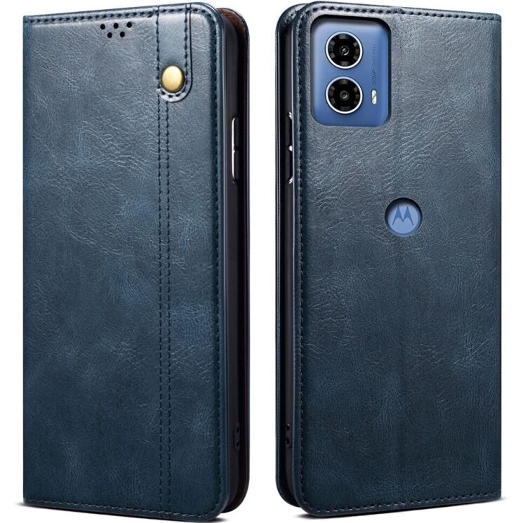 Защитный чехол UniCase Leather Wallet для Motorola Moto G24 Power - Blue: фото 1 из 6