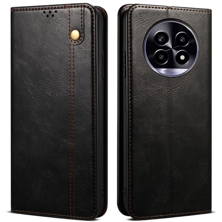 Защитный чехол UniCase Leather Wallet для Realme 13 Pro / 13 Pro Plus - Black: фото 1 из 6
