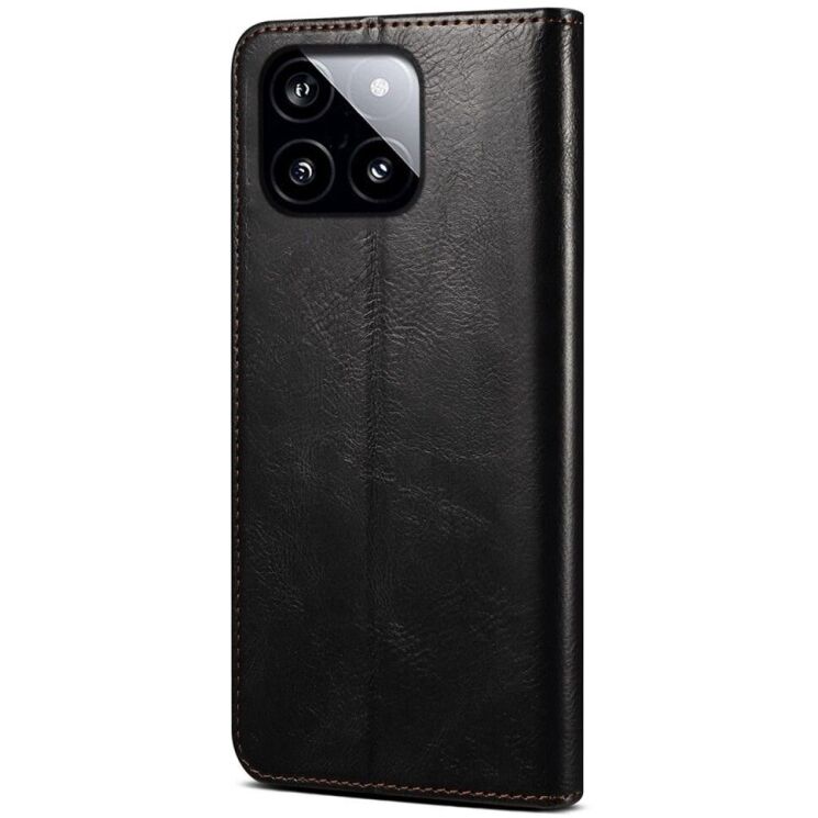 Защитный чехол UniCase Leather Wallet для Xiaomi Poco F6 Pro - Black: фото 6 из 7