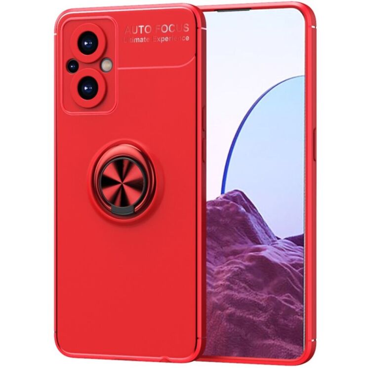 Защитный чехол UniCase Magnetic Ring для OnePlus Nord N20 - Red: фото 1 из 11
