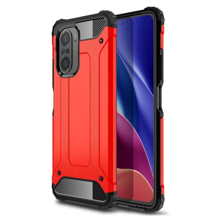 Защитный чехол UniCase Rugged Guard для Xiaomi Redmi K40 / K40 Pro / Mi 11i / Poco F3 - Red: фото 1 из 8