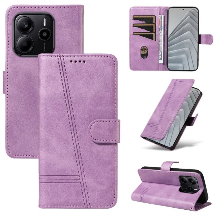 Защитный чехол UniCase T-Shape Lines для Xiaomi Redmi Note 14 4G - Light Purple: фото 1 из 8