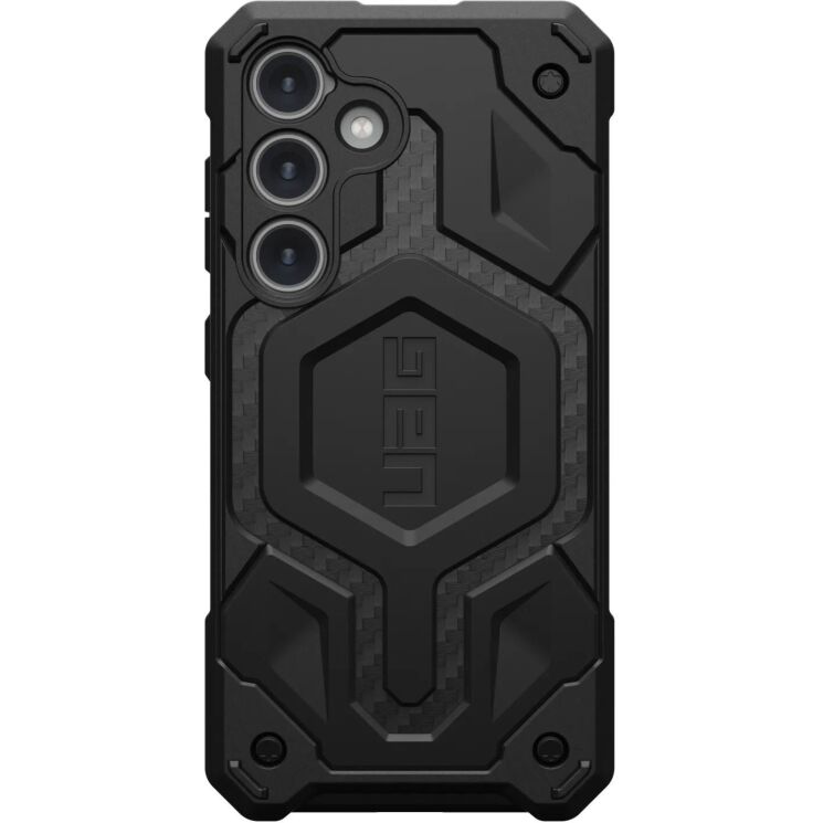 Защитный чехол URBAN ARMOR GEAR (UAG) Monarch для Samsung Galaxy S24 (S921) - Carbon Fiber: фото 1 из 13
