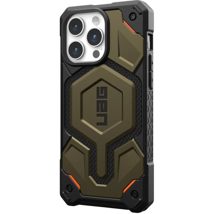 Защитный чехол URBAN ARMOR GEAR (UAG) Monarch Pro Kevlar MagSafe для Apple iPhone 15 Pro Max - Kevlar Elemental Green: фото 2 из 10