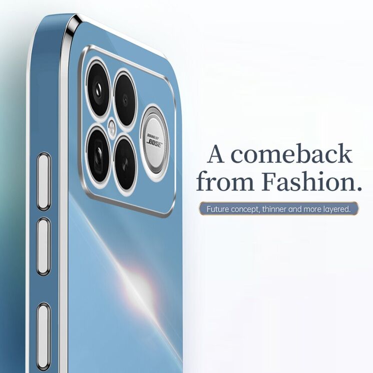 Защитный чехол XINLI Porcelain Design для Xiaomi Poco F8 Ultra - Cyan: фото 4 из 6