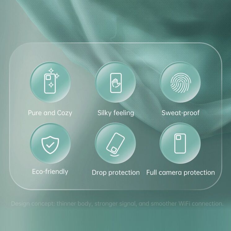 Защитный чехол XINLI Porcelain Design для Xiaomi Poco F8 Ultra - Cyan: фото 2 из 6