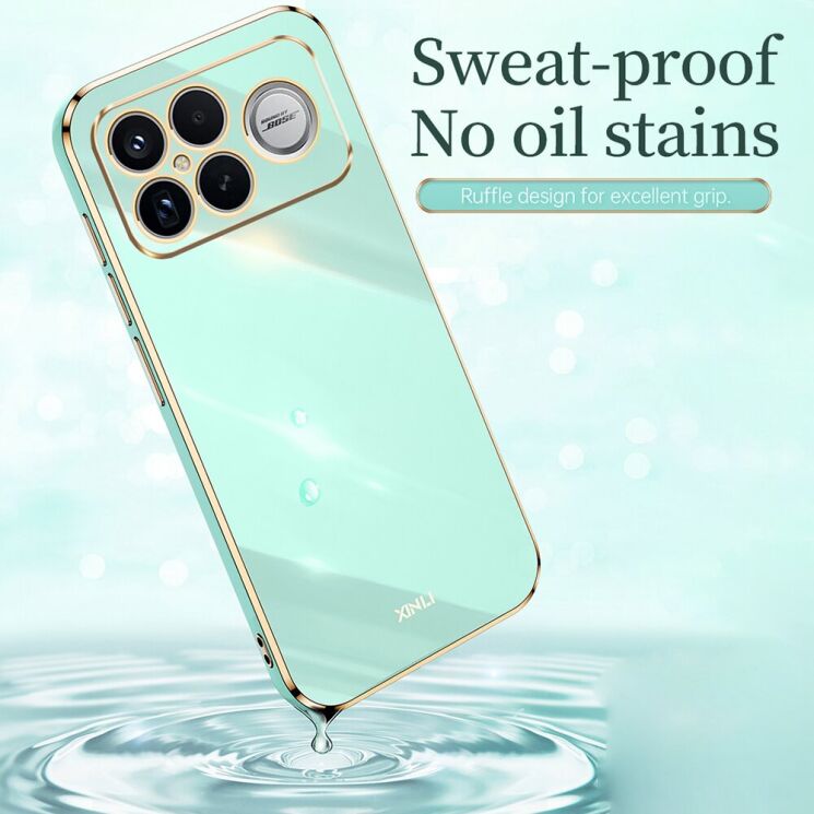 Защитный чехол XINLI Porcelain Design для Xiaomi Poco F8 Ultra - Cyan: фото 5 из 6