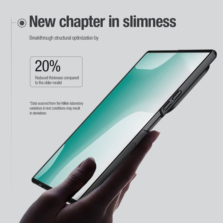 Пластиковый чехол NILLKIN Super Frosted Shield Magnetic (FF) для Samsung Galaxy Fold 8 Ultra - Transparent Black: фото 15 из 20