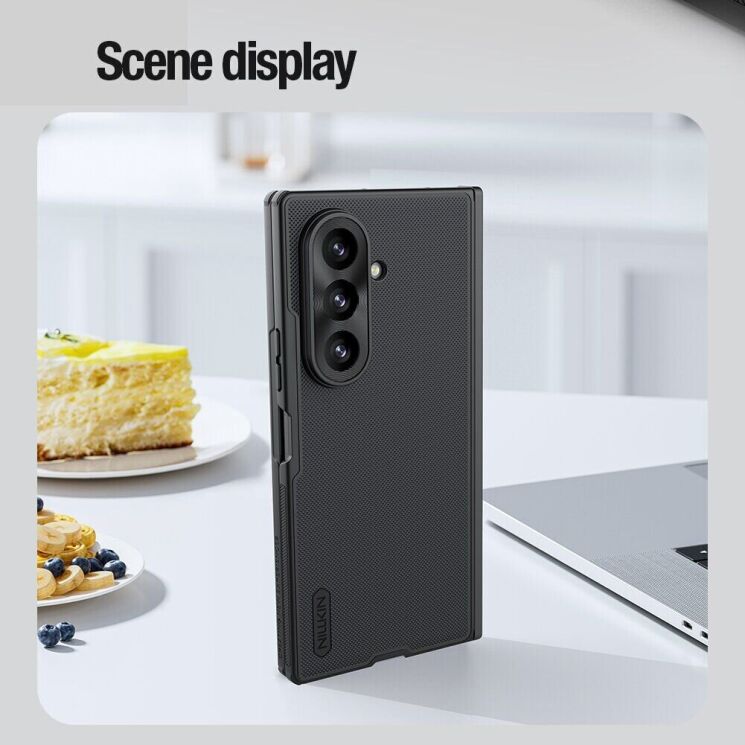 Пластиковый чехол NILLKIN Super Frosted Shield Magnetic (FF) для Samsung Galaxy Fold 8 Ultra - Transparent Black: фото 18 из 20