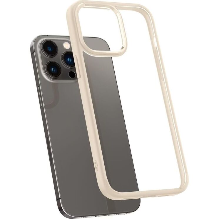 Защитный чехол Spigen (SGP) Crystal Hybrid для Apple iPhone 14 Pro Max - Sand Beige: фото 3 из 7