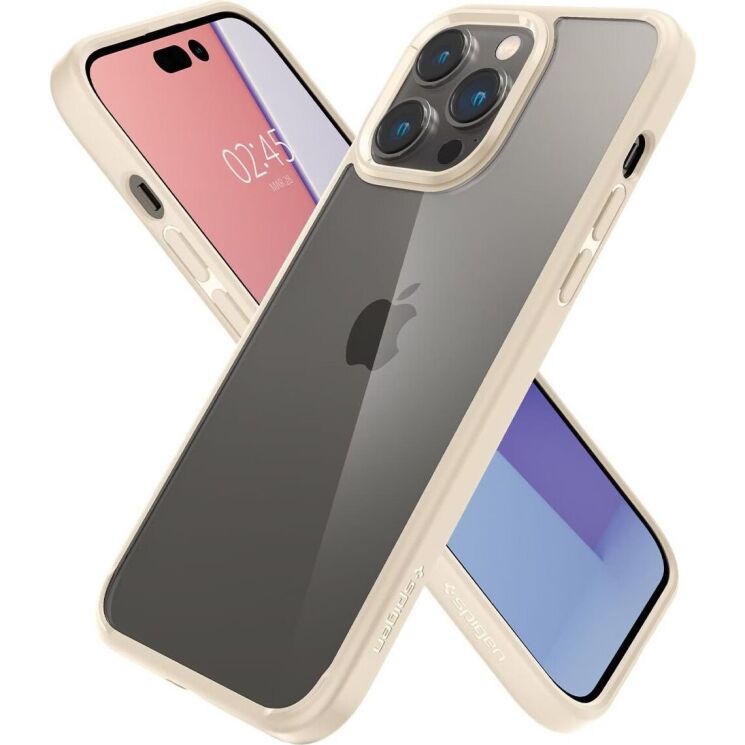 Защитный чехол Spigen (SGP) Crystal Hybrid для Apple iPhone 14 Pro Max - Sand Beige: фото 4 из 7