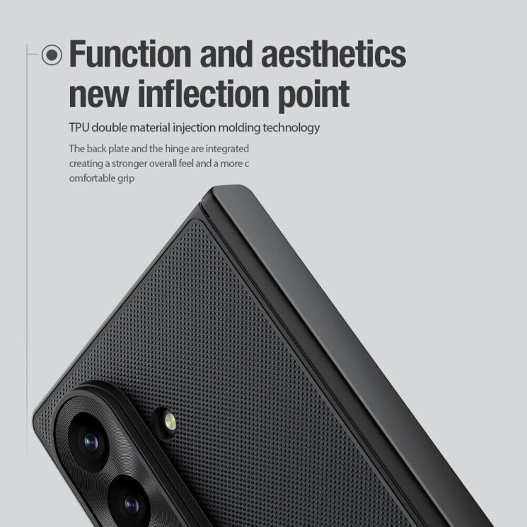 Пластиковый чехол NILLKIN Super Frosted Shield Magnetic (FF) для Samsung Galaxy Fold 8 Ultra - Transparent Black: фото 11 из 20