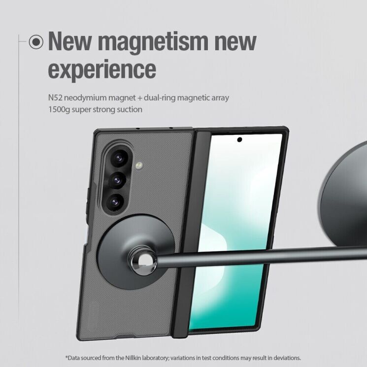 Пластиковый чехол NILLKIN Super Frosted Shield Magnetic (FF) для Samsung Galaxy Fold 8 Ultra - Transparent Black: фото 9 из 20