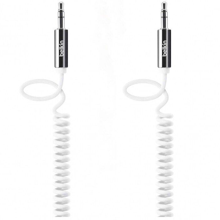 AUX-кабель Belkin MIXIT Coiled (1.8m) - White: фото 1 з 5