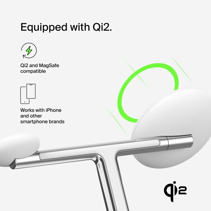 Беспроводное зарядное устройство Belkin Boost Charge Pro 3 in 1 15W (WIZ009ttWH-APL) - White: фото 7 из 10