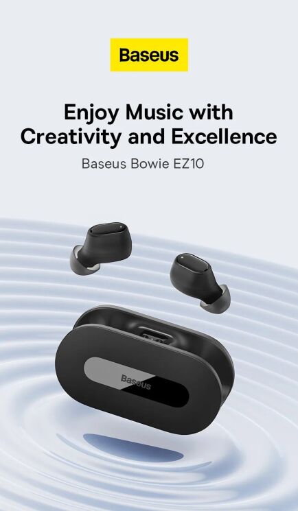 Беспроводные наушники Baseus EZ10 (A00054300116-Z1) - Black: фото 10 из 26