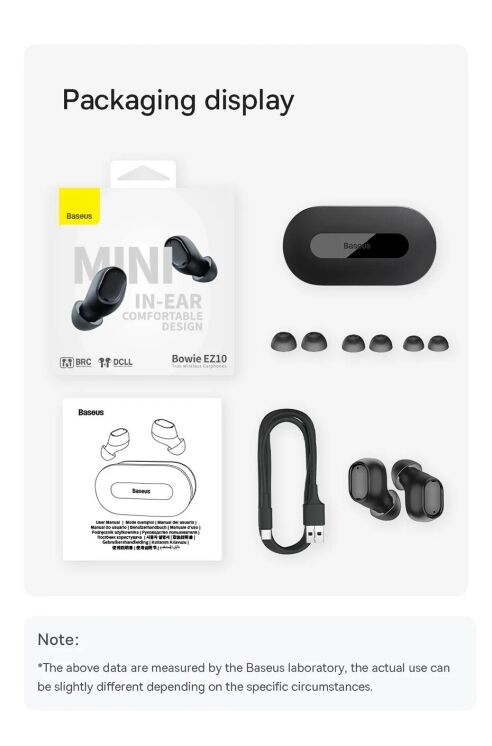 Беспроводные наушники Baseus EZ10 (A00054300116-Z1) - Black: фото 25 из 26