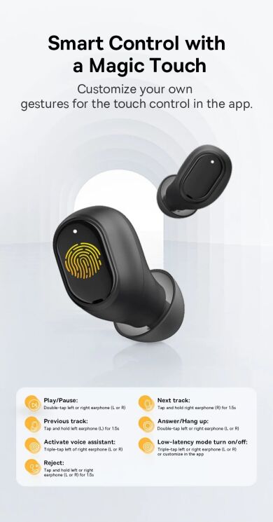 Беспроводные наушники Baseus EZ10 (A00054300116-Z1) - Black: фото 18 из 26