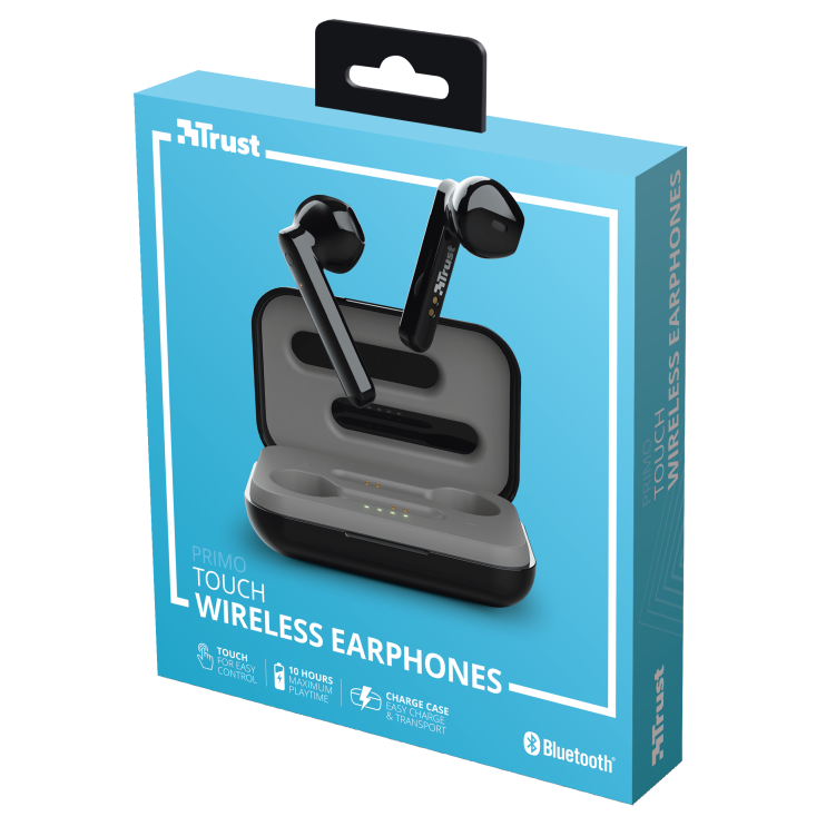 Беспроводные наушники Trust Primo Touch True Wireless - Black: фото 9 из 9