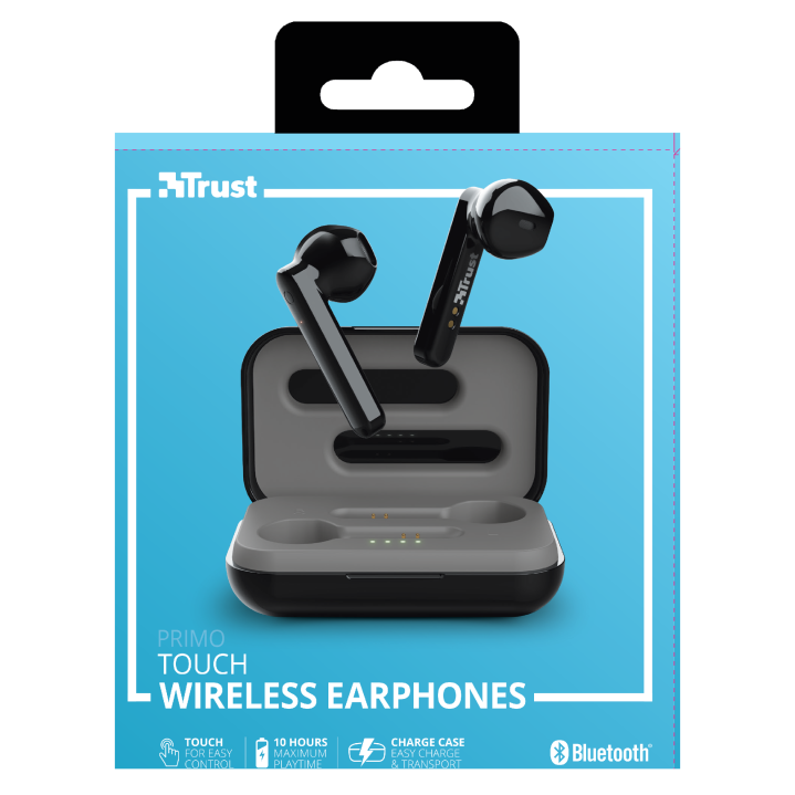 Беспроводные наушники Trust Primo Touch True Wireless - Black: фото 8 из 9