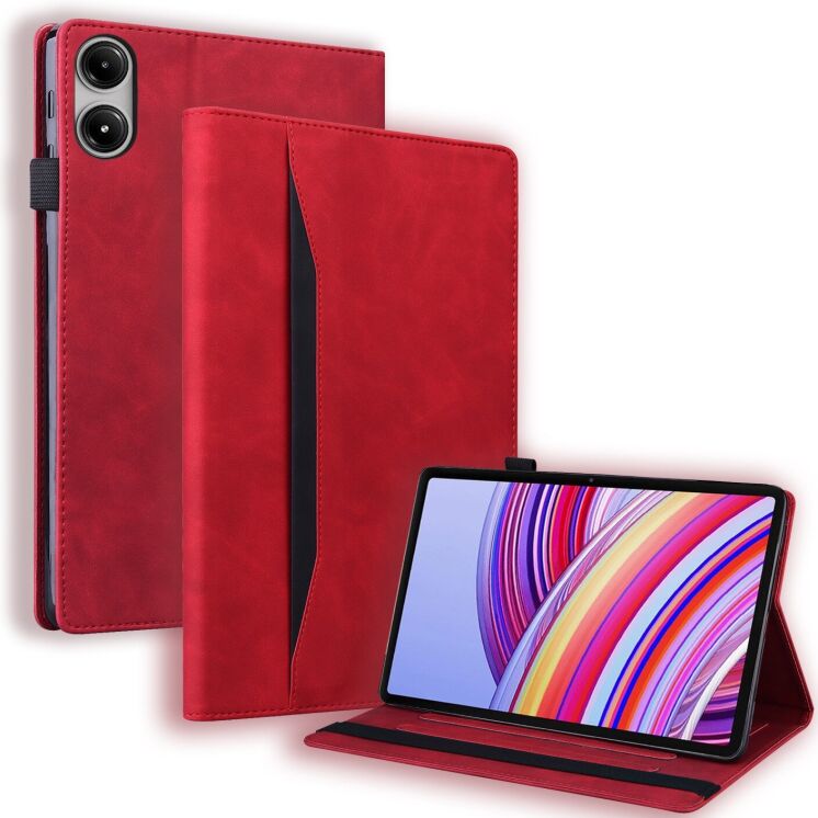 Чохол Deexe Business Style для Xiaomi Redmi Pad Pro / Pad 2 Pro - Red: фото 1 з 8