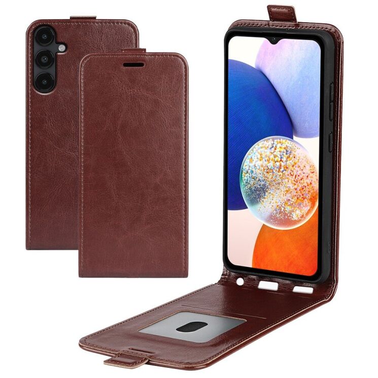 Чехол Deexe Flip Case для Samsung Galaxy M14 (M146) - Brown: фото 1 из 7