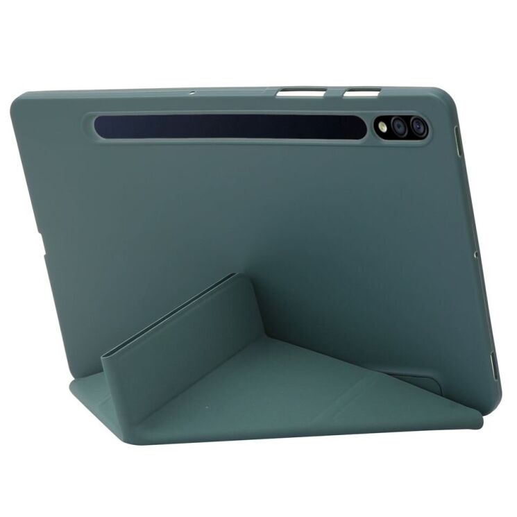 Чехол Deexe Origami Series для Samsung Galaxy Tab S10 Plus - Midnight Green: фото 3 из 4