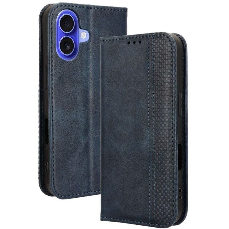 Чехол Deexe Retro Style для Apple iPhone 16 - Blue: фото 1 из 8