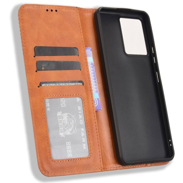 Чехол Deexe Retro Style для Blackview Color 8 / Oscal Modern 8 - Brown: фото 4 из 7