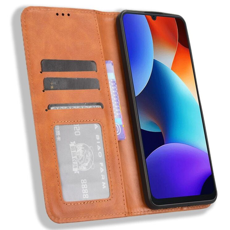 Чехол Deexe Retro Style для Blackview Color 8 / Oscal Modern 8 - Brown: фото 2 из 7