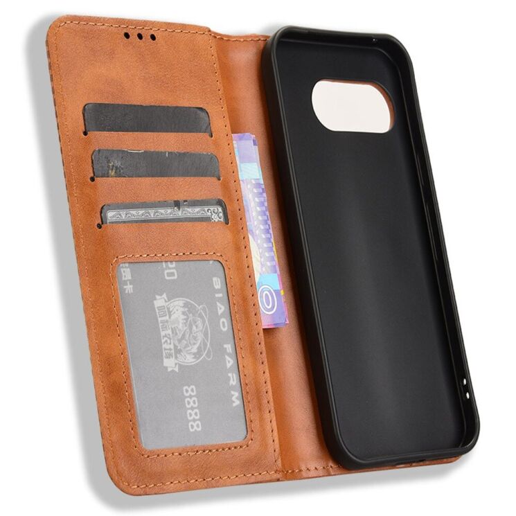 Чехол Deexe Retro Style для Google Pixel 9a - Brown: фото 4 из 7