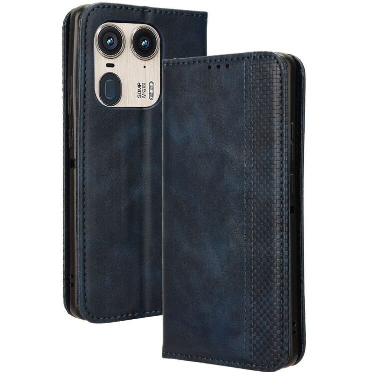 Чохол Deexe Retro Style для Motorola Edge 50 Ultra - Blue: фото 1 з 7