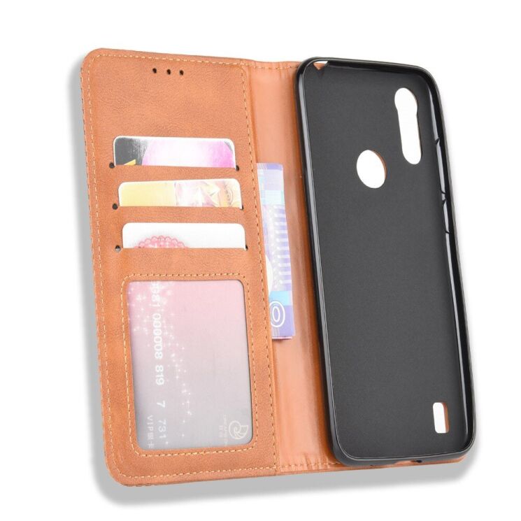 Чохол Deexe Retro Style для Motorola Moto E6S / Moto E6i - Brown: фото 4 з 15