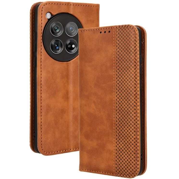 Чехол Deexe Retro Style для OnePlus 12R / Ace 3 - Brown: фото 1 из 7
