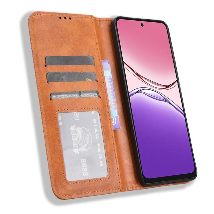 Чехол Deexe Retro Style для Oppo A5 Pro (4G/5G) - Brown: фото 3 из 7