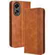 Чохол Deexe Retro Style для OPPO A78 - Brown (336605Z)