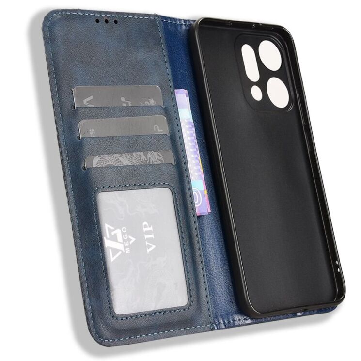Чохол Deexe Retro Style для OPPO Reno 14 5G - Blue: фото 5 з 19
