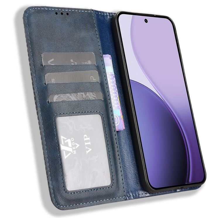Чохол Deexe Retro Style для OPPO Reno 14 5G - Blue: фото 6 з 19