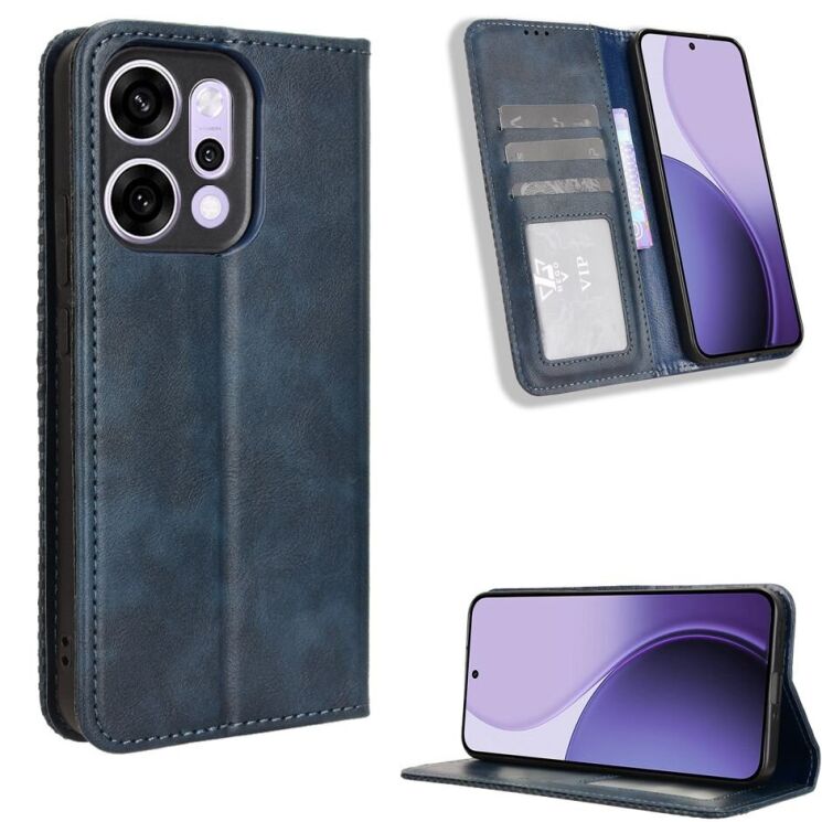 Чохол Deexe Retro Style для OPPO Reno 14 5G - Blue: фото 2 з 19